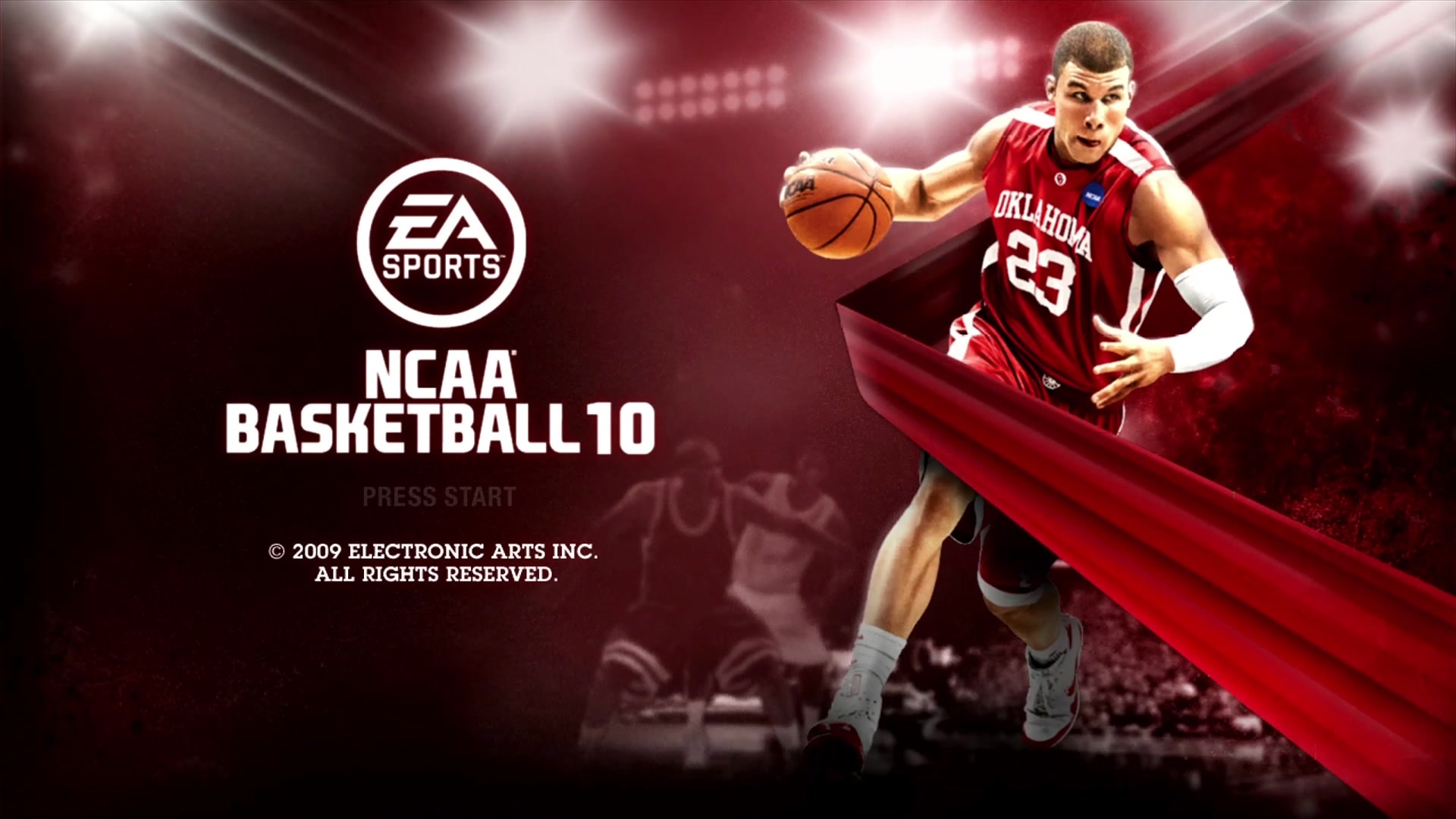 NCAA Basketball 10 title screen for Xbox 360